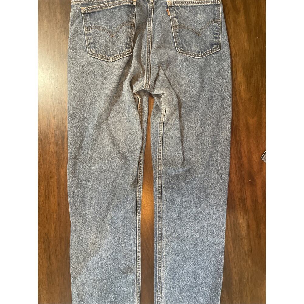 VTG Levis Men 505 Jeans 36x32 Orange Tab Regular Fit Straight Leg Faded 90s - Picture 6 of 9